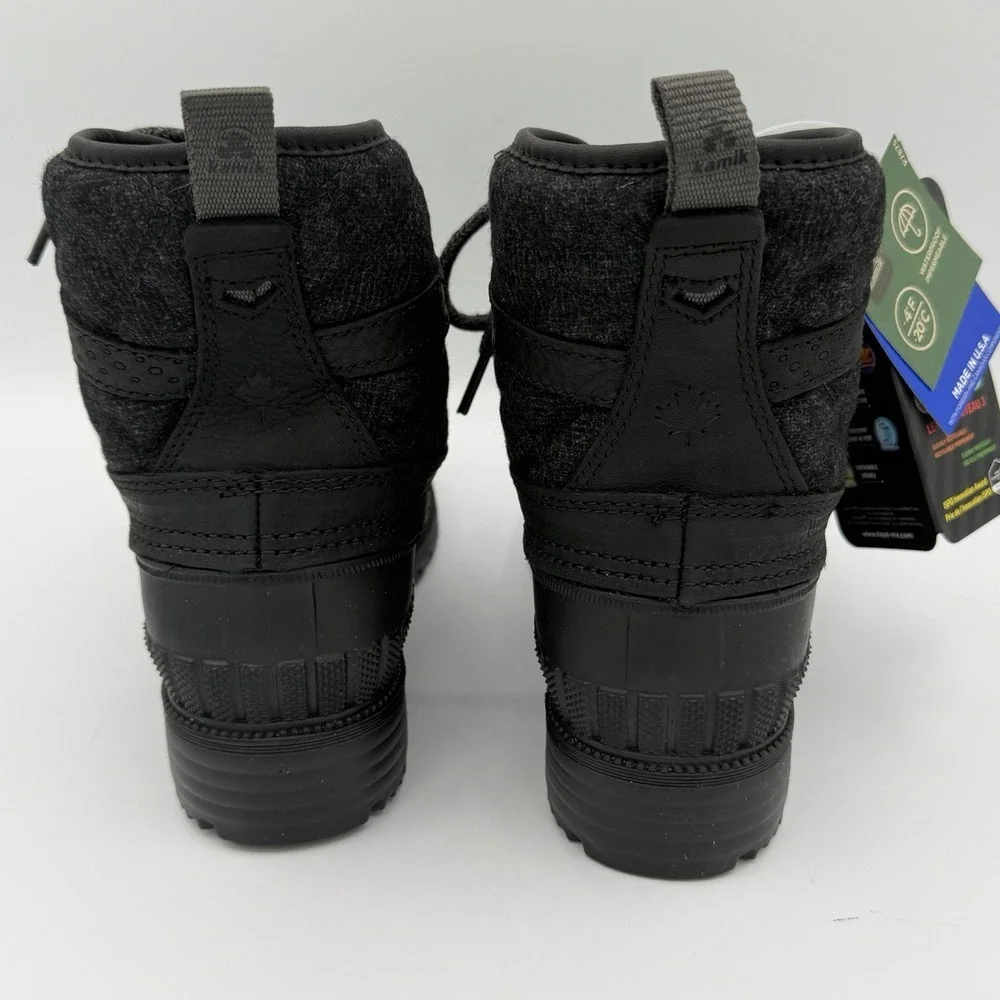 Kamik Womens Size 6 Sienna Mid 2‎ Black Waterproof Duck Boots Shoes